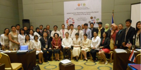 The ASEAN seminar-workshop participants with the resource speakers and the ASEAN Training Center for Preventive Drug Education (ATCPDE) organizers